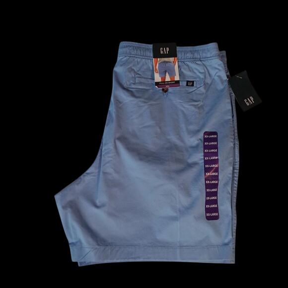 Gap Men's Stretch Twill Pull On Short  Blue Grapemist XXL - Picture 1 of 9